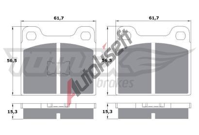 TOMEX Brakes Sada brzdovch destiek TMX TX 10-16, TX 10-16