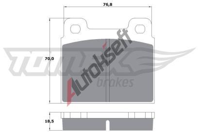 TOMEX Brakes Sada brzdovch destiek TMX TX 10-181, TX 10-181