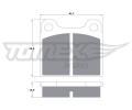 TOMEX Brakes Sada brzdovch destiek ‐ TMX TX 10-19