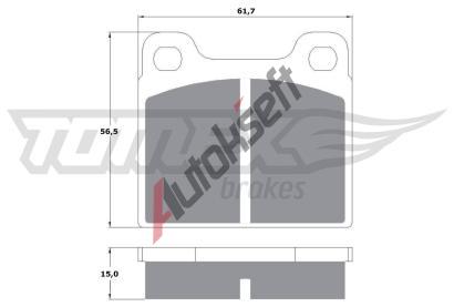 TOMEX Brakes Sada brzdovch destiek TMX TX 10-19, TX 10-19