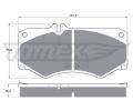 TOMEX Brakes Sada brzdovch destiek ‐ TMX TX 10-20