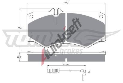 TOMEX Brakes Sada brzdovch destiek TMX TX 10-201, TX 10-201