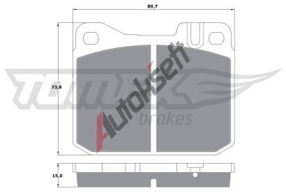 TOMEX Brakes Sada brzdovch destiek TMX TX 10-22, TX 10-22