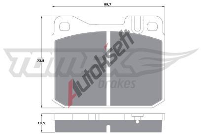 TOMEX Brakes Sada brzdovch destiek TMX TX 10-224, TX 10-224