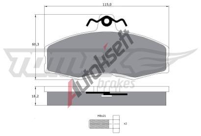 TOMEX Brakes Sada brzdovch destiek TMX TX 10-27, TX 10-27