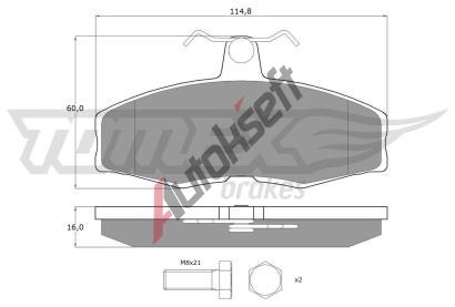 TOMEX Brakes Sada brzdovch destiek TMX TX 10-272, TX 10-272