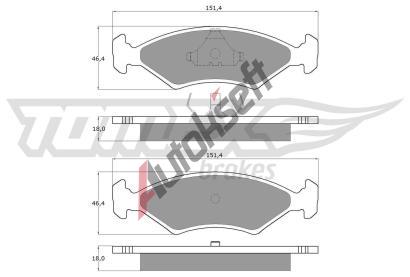 TOMEX Brakes Sada brzdovch destiek TMX TX 10-28, TX 10-28