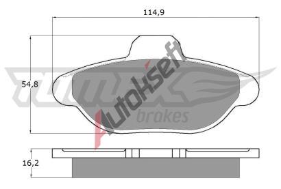 TOMEX Brakes Sada brzdovch destiek TMX TX 10-33, TX 10-33