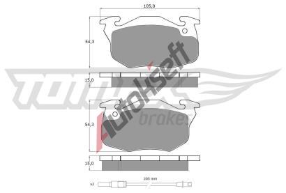 TOMEX Brakes Sada brzdovch destiek TMX TX 10-342, TX 10-342