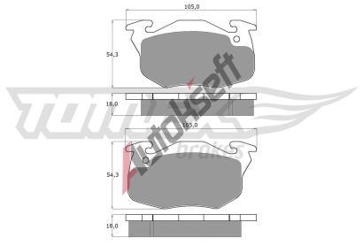 TOMEX Brakes Sada brzdovch destiek TMX TX 10-35, TX 10-35
