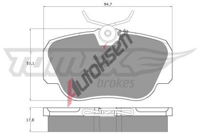 TOMEX Brakes Sada brzdovch destiek TMX TX 10-38, TX 10-38