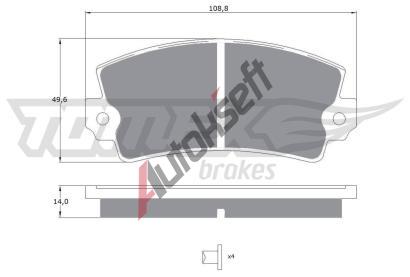 TOMEX Brakes Sada brzdovch destiek TMX TX 10-43, TX 10-43