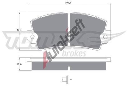 TOMEX Brakes Sada brzdovch destiek TMX TX 10-434, TX 10-434