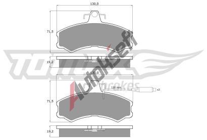 TOMEX Brakes Sada brzdovch destiek TMX TX 10-46, TX 10-46