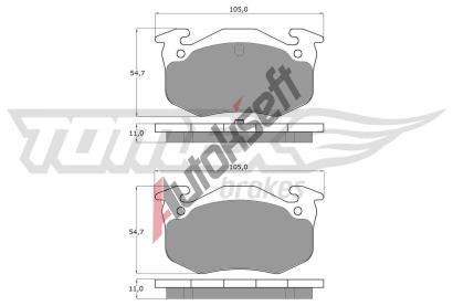 TOMEX Brakes Sada brzdovch destiek TMX TX 10-502, TX 10-502