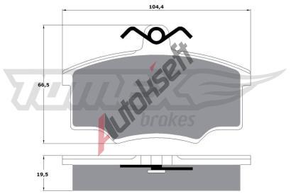 TOMEX Brakes Sada brzdovch destiek TMX TX 10-57, TX 10-57