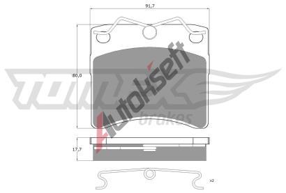 TOMEX Brakes Sada brzdovch destiek TMX TX 10-64, TX 10-64