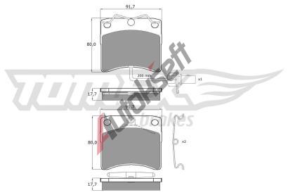 TOMEX Brakes Sada brzdovch destiek TMX TX 10-641, TX 10-641