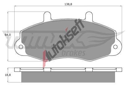 TOMEX Brakes Sada brzdovch destiek TMX TX 10-66, TX 10-66