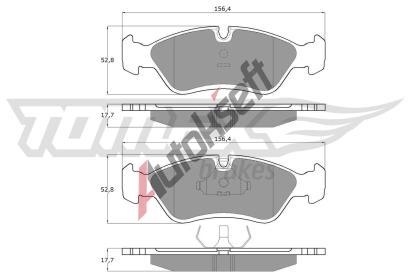TOMEX Brakes Sada brzdovch destiek TMX TX 10-68, TX 10-68