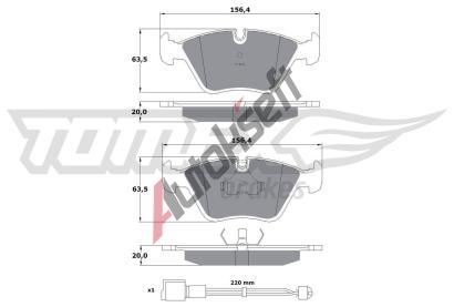 TOMEX Brakes Sada brzdovch destiek TMX TX 10-691, TX 10-691