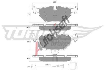 TOMEX Brakes Sada brzdovch destiek TMX TX 10-701, TX 10-701