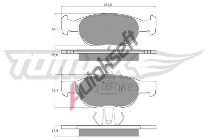 TOMEX Brakes Sada brzdovch destiek TMX TX 10-71, TX 10-71