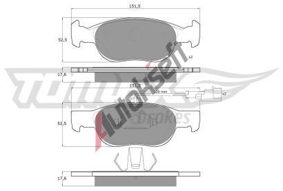 TOMEX Brakes Sada brzdovch destiek TMX TX 10-711, TX 10-711