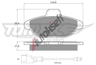 TOMEX Brakes Sada brzdovch destiek TMX TX 10-721, TX 10-721