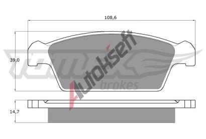 TOMEX Brakes Sada brzdovch destiek TMX TX 10-75, TX 10-75