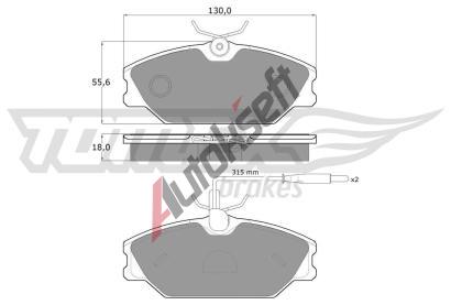 TOMEX Brakes Sada brzdovch destiek TMX TX 10-76, TX 10-76