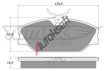 TOMEX Brakes Sada brzdovch destiek TMX TX 10-761, TX 10-761