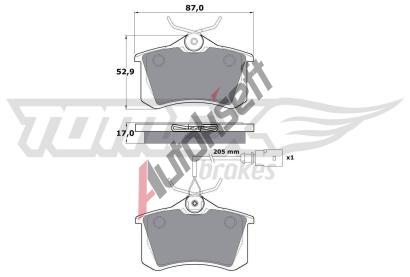 TOMEX Brakes Sada brzdovch destiek TMX TX 10-782, TX 10-782