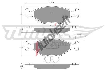 TOMEX Brakes Sada brzdovch destiek TMX TX 10-791, TX 10-791