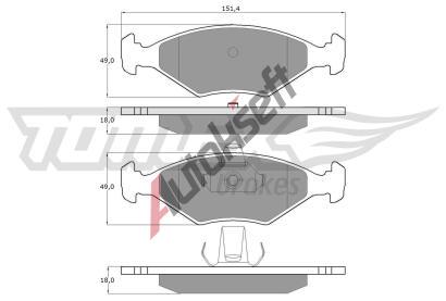 TOMEX Brakes Sada brzdovch destiek TMX TX 10-793, TX 10-793