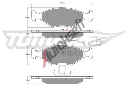 TOMEX Brakes Sada brzdovch destiek TMX TX 10-794, TX 10-794