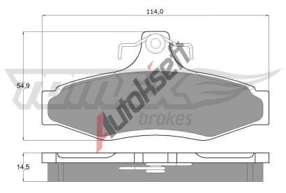 TOMEX Brakes Sada brzdovch destiek TMX TX 10-81, TX 10-81