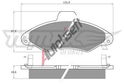 TOMEX Brakes Sada brzdovch destiek TMX TX 10-821, TX 10-821
