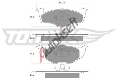 TOMEX Brakes Sada brzdovch destiek TMX TX 10-85, TX 10-85