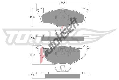 TOMEX Brakes Sada brzdovch destiek TMX TX 10-851, TX 10-851