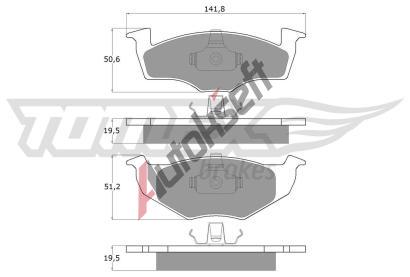 TOMEX Brakes Sada brzdovch destiek TMX TX 10-86, TX 10-86