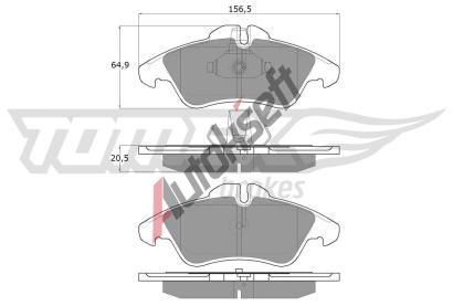 TOMEX Brakes Sada brzdovch destiek TMX TX 10-93, TX 10-93