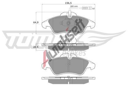 TOMEX Brakes Sada brzdovch destiek TMX TX 10-931, TX 10-931