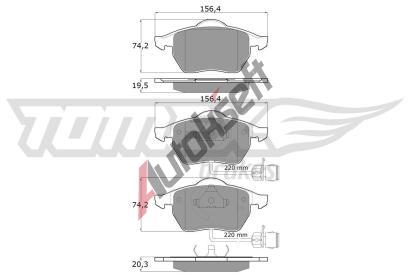 TOMEX Brakes Sada brzdovch destiek TMX TX 10-941, TX 10-941