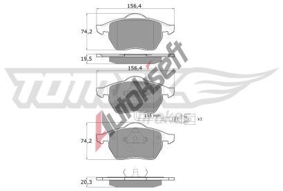 TOMEX Brakes Sada brzdovch destiek TMX TX 10-942, TX 10-942