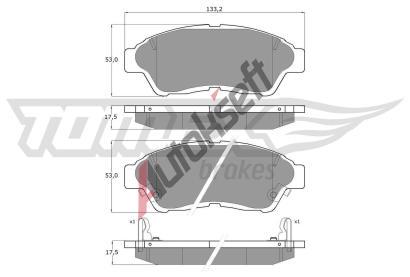 TOMEX Brakes Sada brzdovch destiek TMX TX 10-96, TX 10-96
