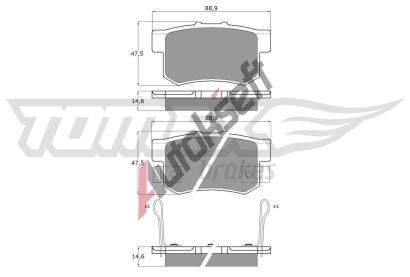 TOMEX Brakes Sada brzdovch destiek TMX TX 11-00, TX 11-00