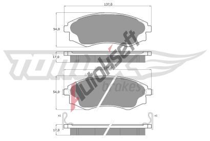 TOMEX Brakes Sada brzdovch destiek TMX TX 11-07, TX 11-07
