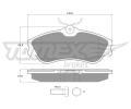 Sada brzdovch destiek TOMEX Brakes ‐ TMX TX 11-121