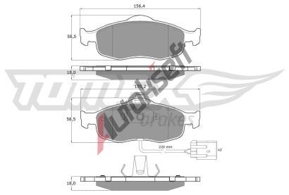 TOMEX Brakes Sada brzdovch destiek TMX TX 11-191, TX 11-191